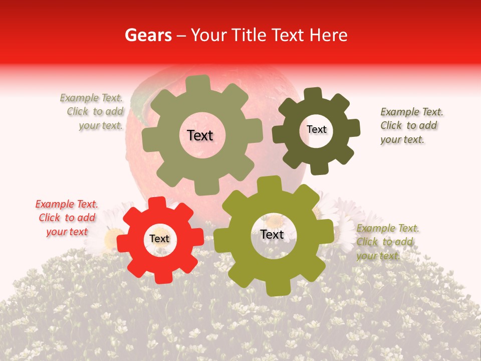 Camomile Juicy Fruit PowerPoint Template