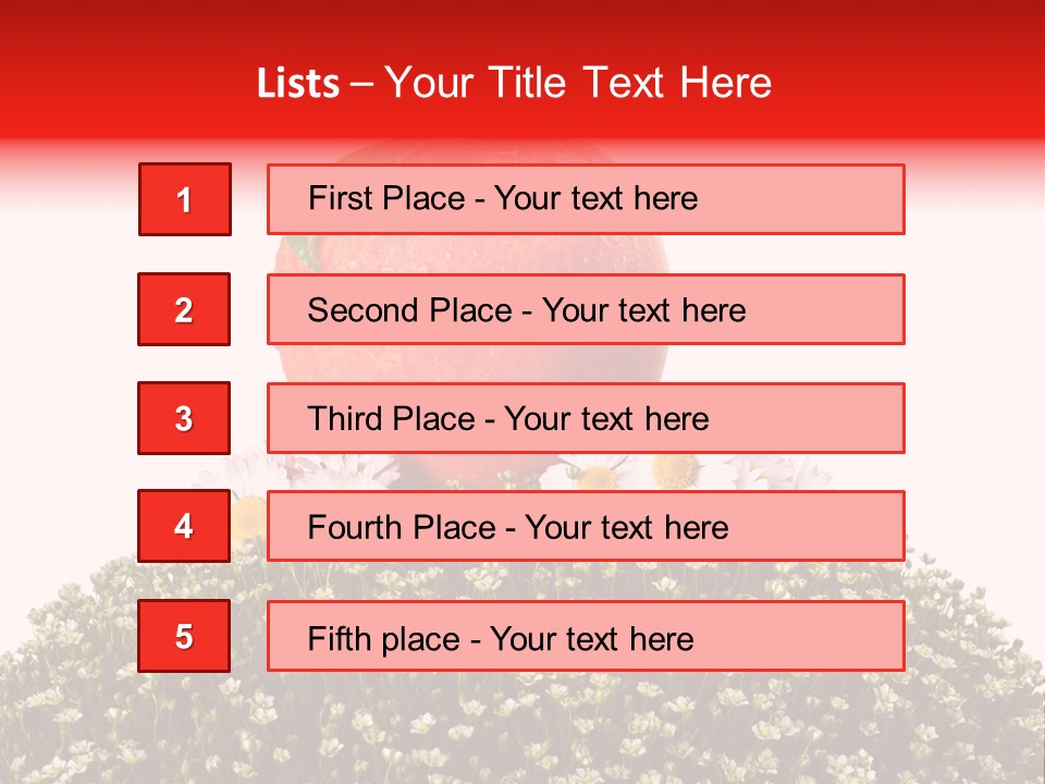 Camomile Juicy Fruit PowerPoint Template