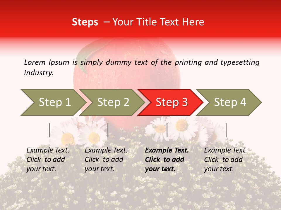 Camomile Juicy Fruit PowerPoint Template