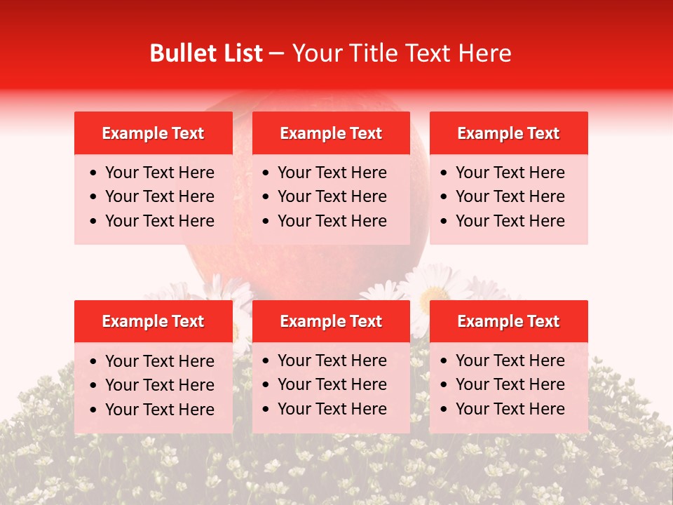 Camomile Juicy Fruit PowerPoint Template