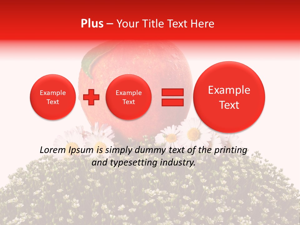 Camomile Juicy Fruit PowerPoint Template