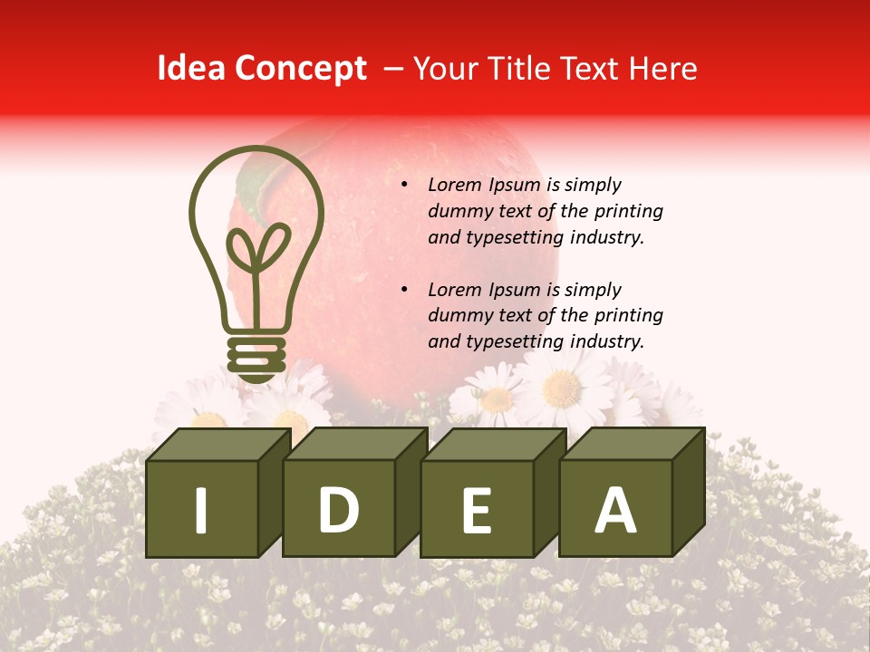 Camomile Juicy Fruit PowerPoint Template