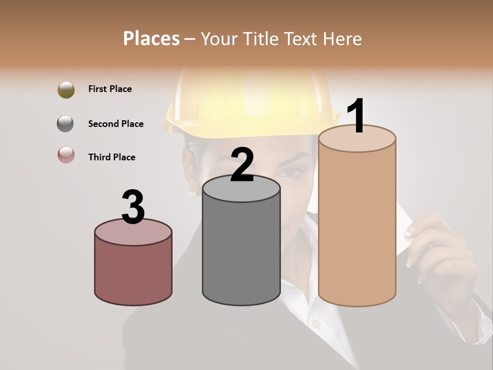 Office Businesswoman Copy PowerPoint Template