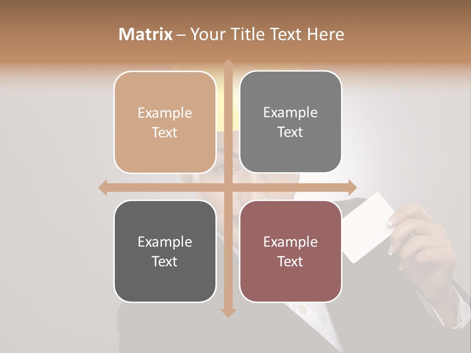 Office Businesswoman Copy PowerPoint Template