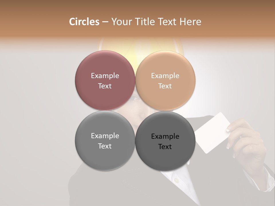 Office Businesswoman Copy PowerPoint Template