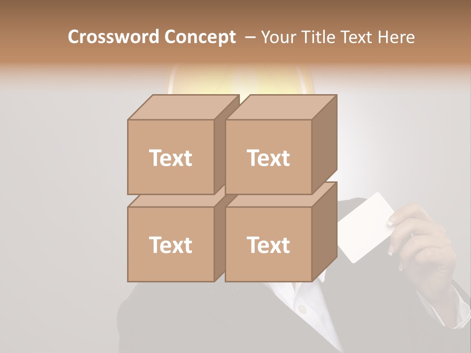 Office Businesswoman Copy PowerPoint Template