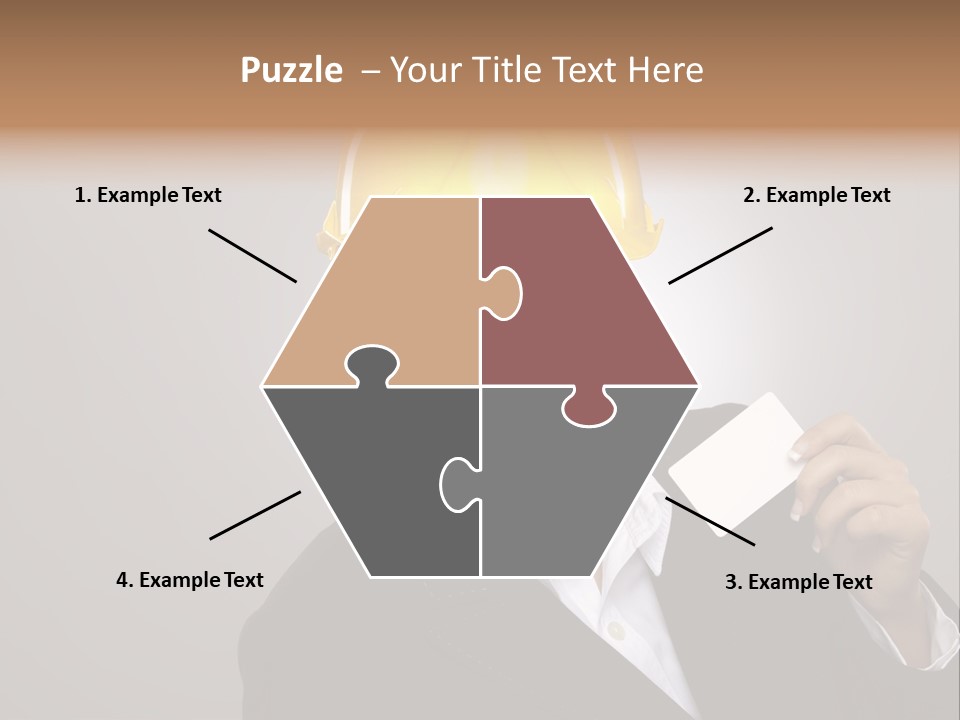 Office Businesswoman Copy PowerPoint Template