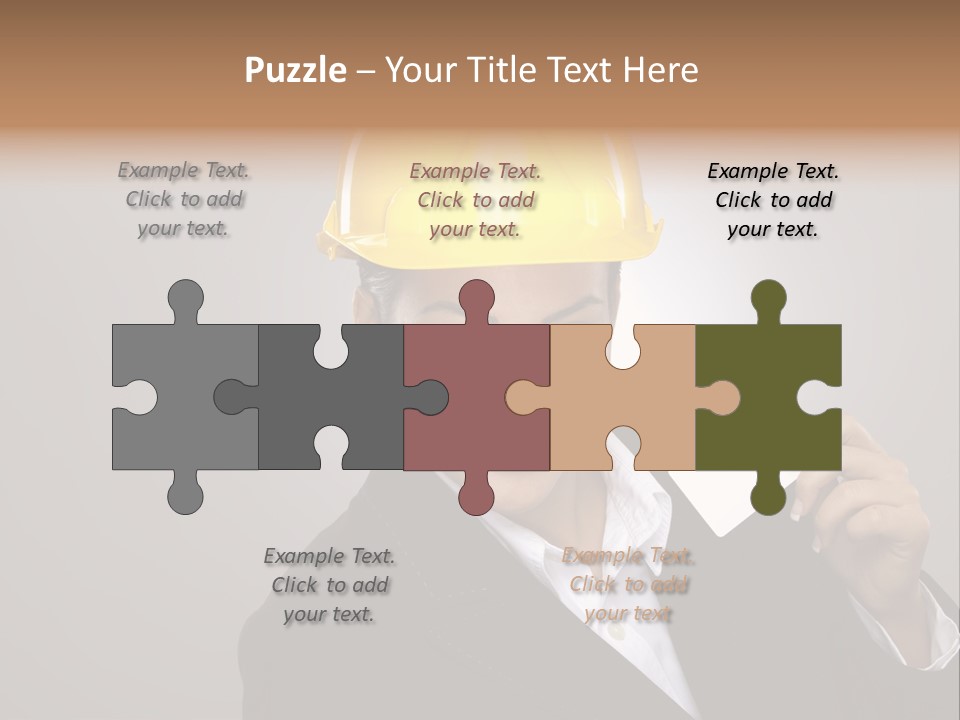 Office Businesswoman Copy PowerPoint Template