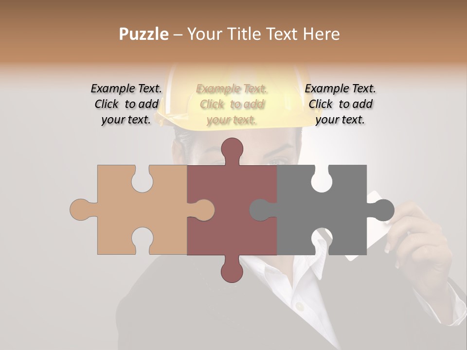 Office Businesswoman Copy PowerPoint Template