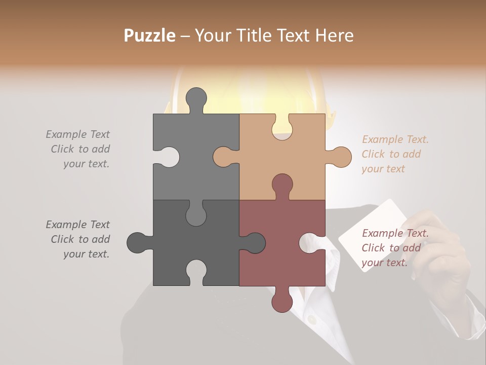 Office Businesswoman Copy PowerPoint Template