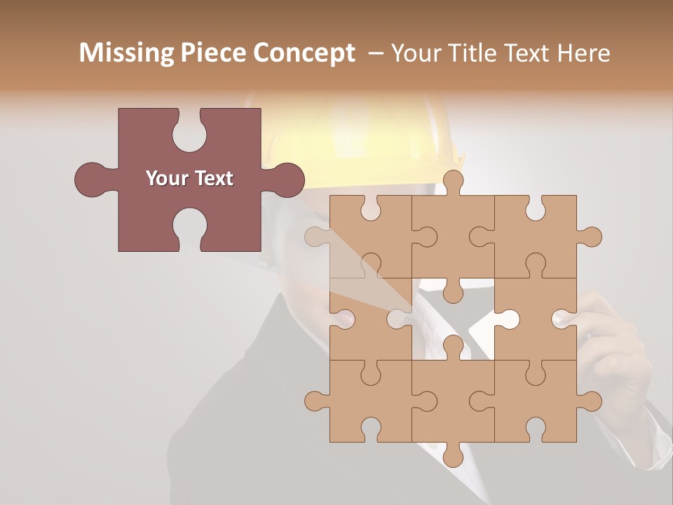 Office Businesswoman Copy PowerPoint Template