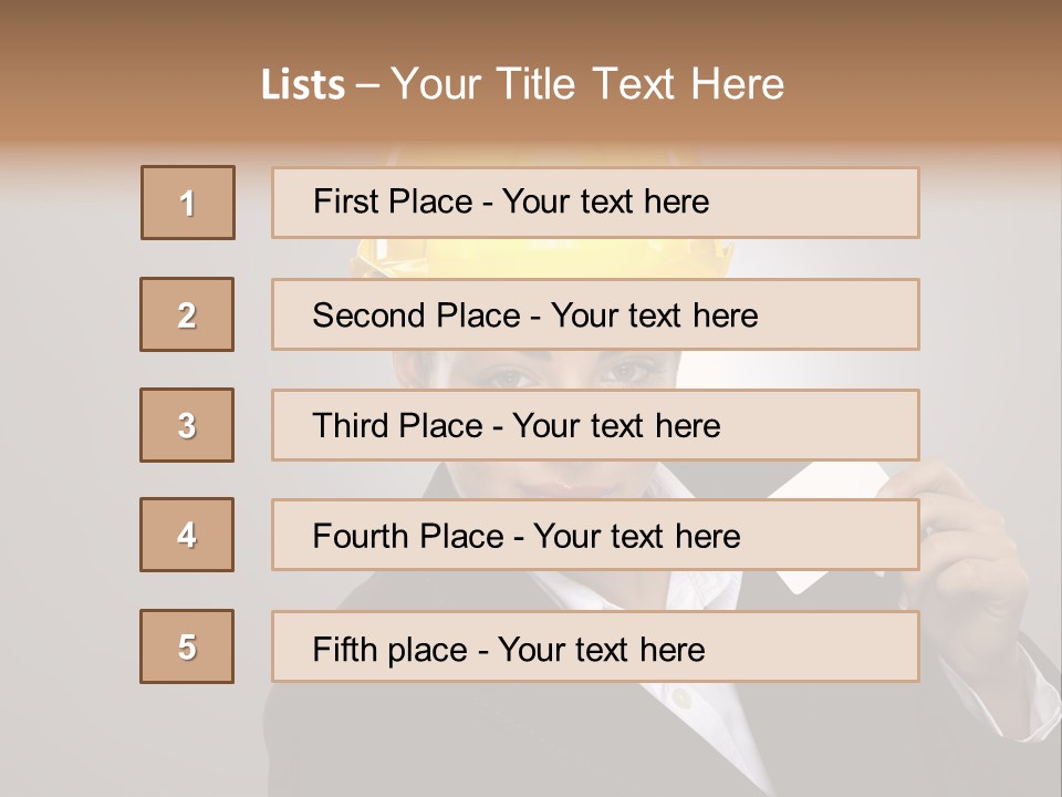 Office Businesswoman Copy PowerPoint Template