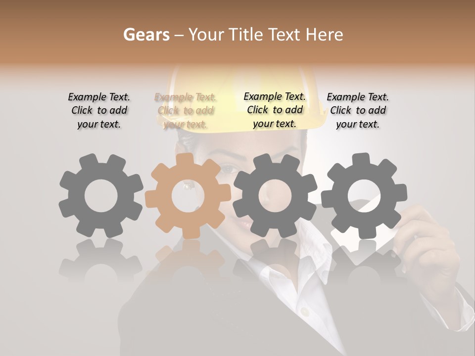 Office Businesswoman Copy PowerPoint Template