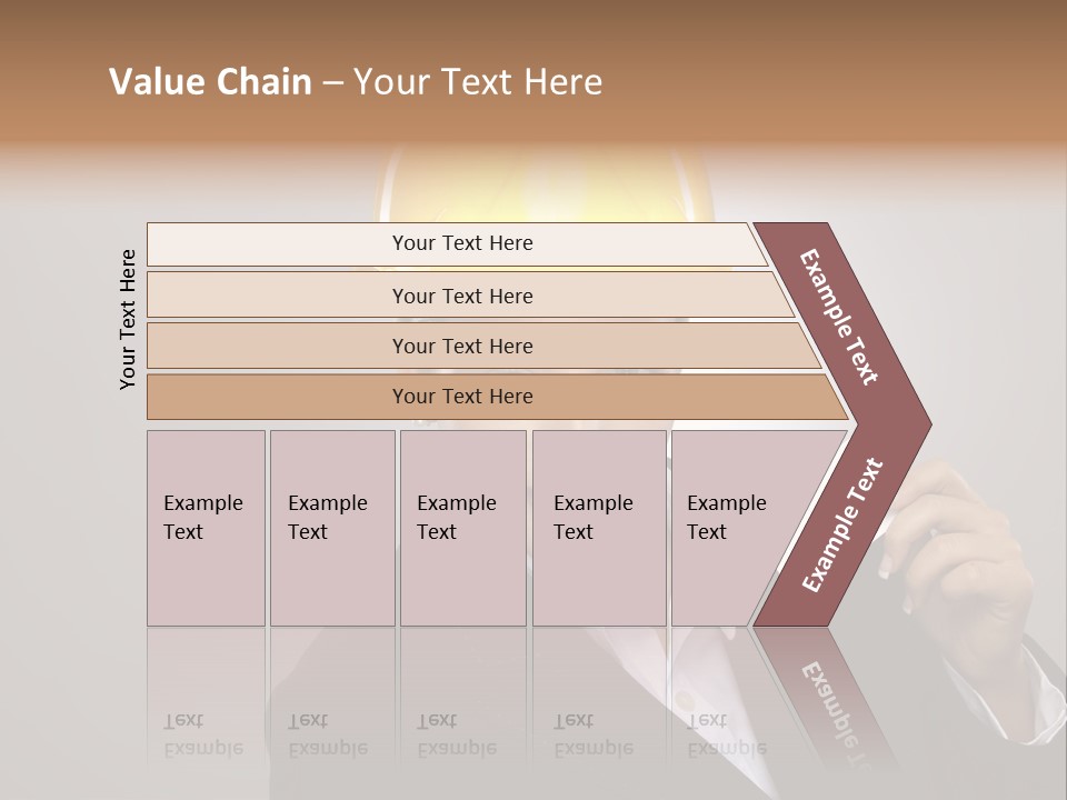 Office Businesswoman Copy PowerPoint Template