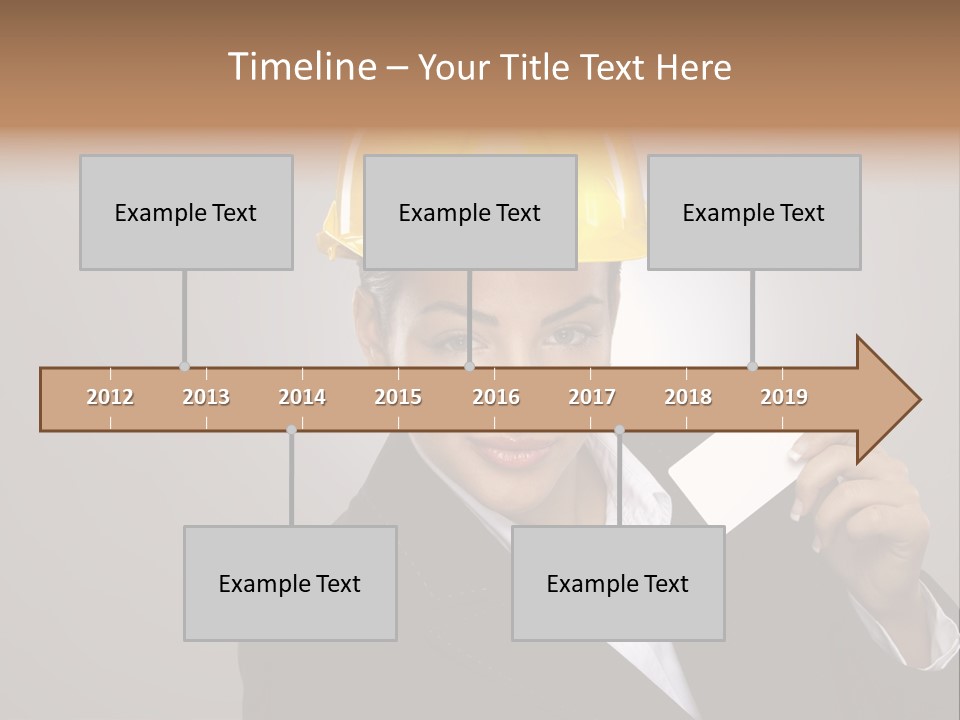 Office Businesswoman Copy PowerPoint Template
