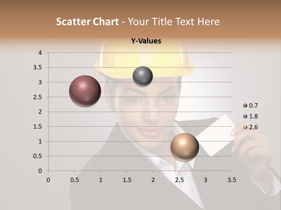 Office Businesswoman Copy PowerPoint Template