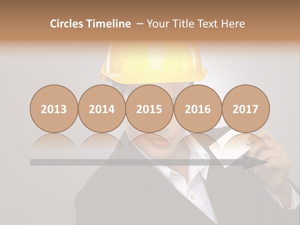 Office Businesswoman Copy PowerPoint Template