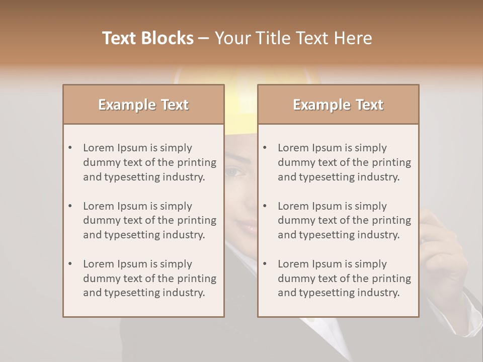 Office Businesswoman Copy PowerPoint Template