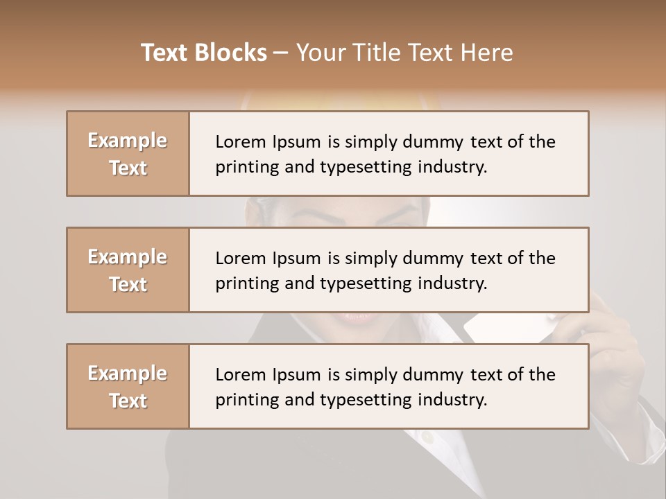 Office Businesswoman Copy PowerPoint Template