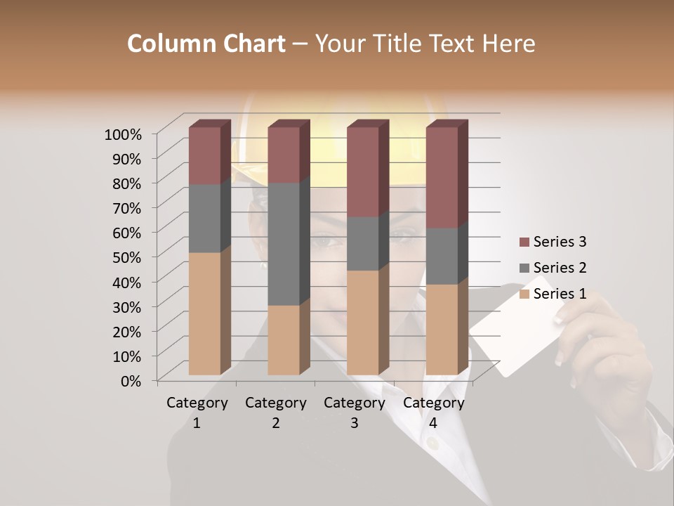 Office Businesswoman Copy PowerPoint Template