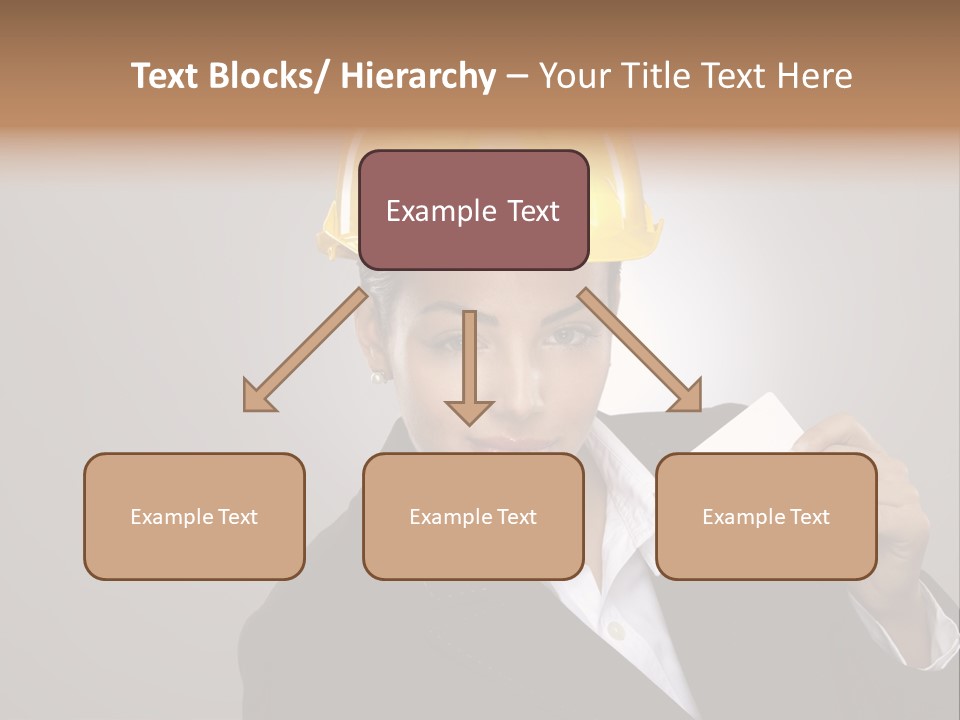 Office Businesswoman Copy PowerPoint Template