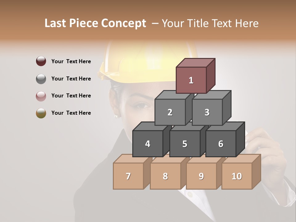 Office Businesswoman Copy PowerPoint Template