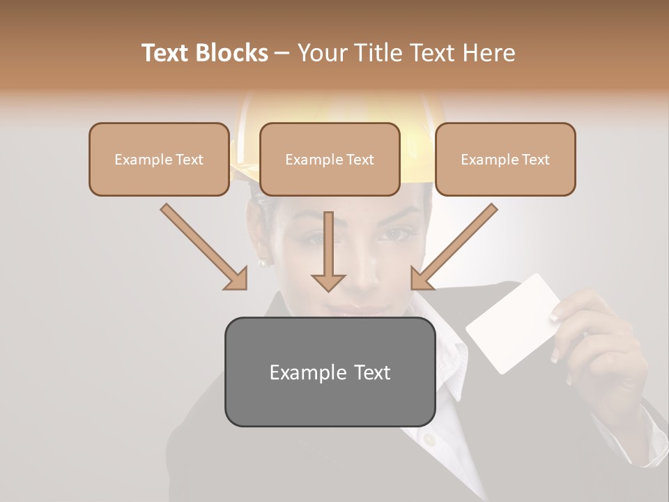 Office Businesswoman Copy PowerPoint Template