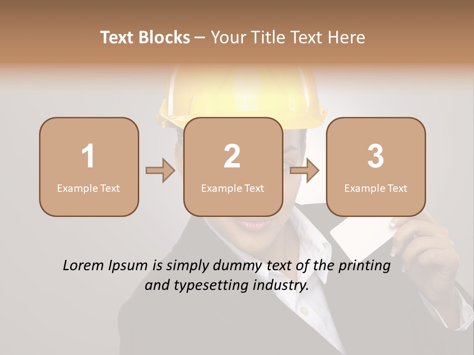 Office Businesswoman Copy PowerPoint Template