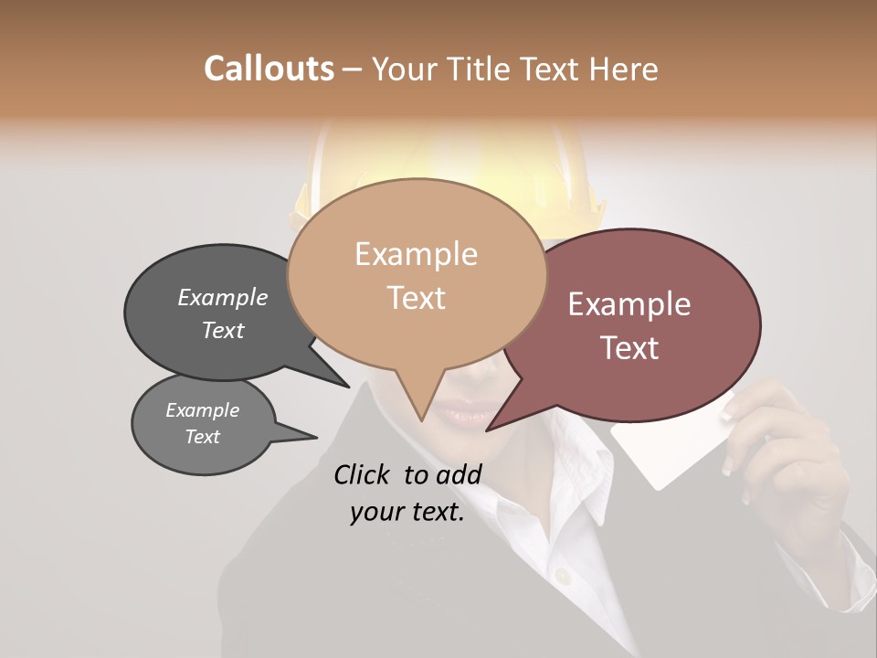 Office Businesswoman Copy PowerPoint Template