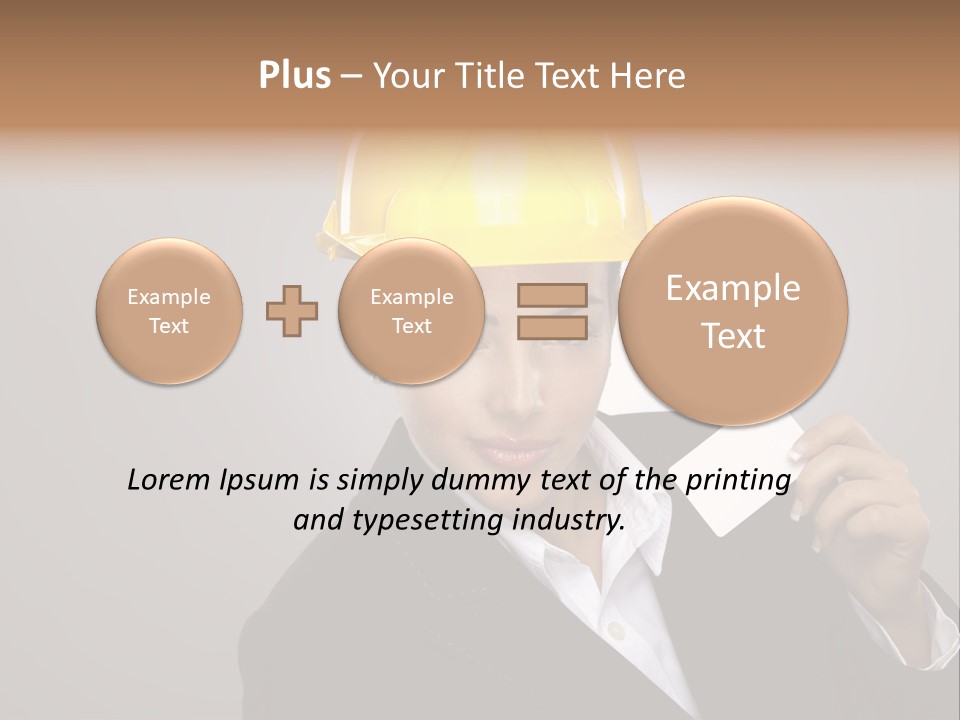 Office Businesswoman Copy PowerPoint Template