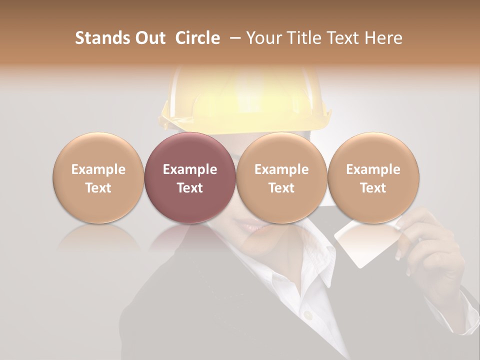 Office Businesswoman Copy PowerPoint Template