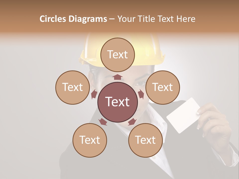 Office Businesswoman Copy PowerPoint Template