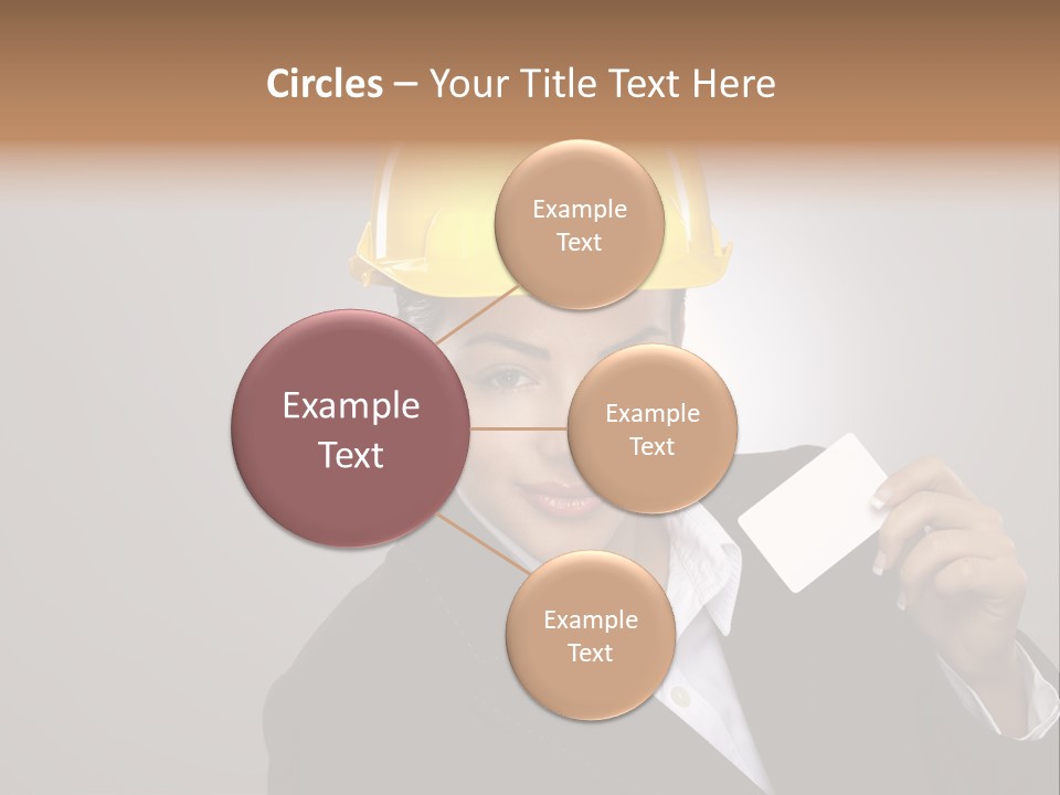 Office Businesswoman Copy PowerPoint Template