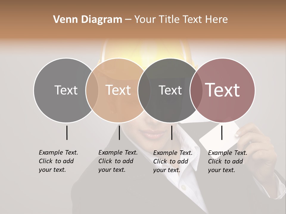 Office Businesswoman Copy PowerPoint Template