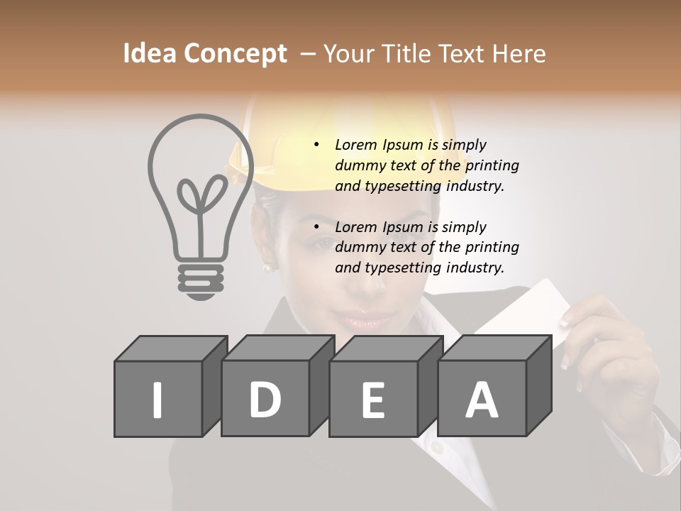 Office Businesswoman Copy PowerPoint Template