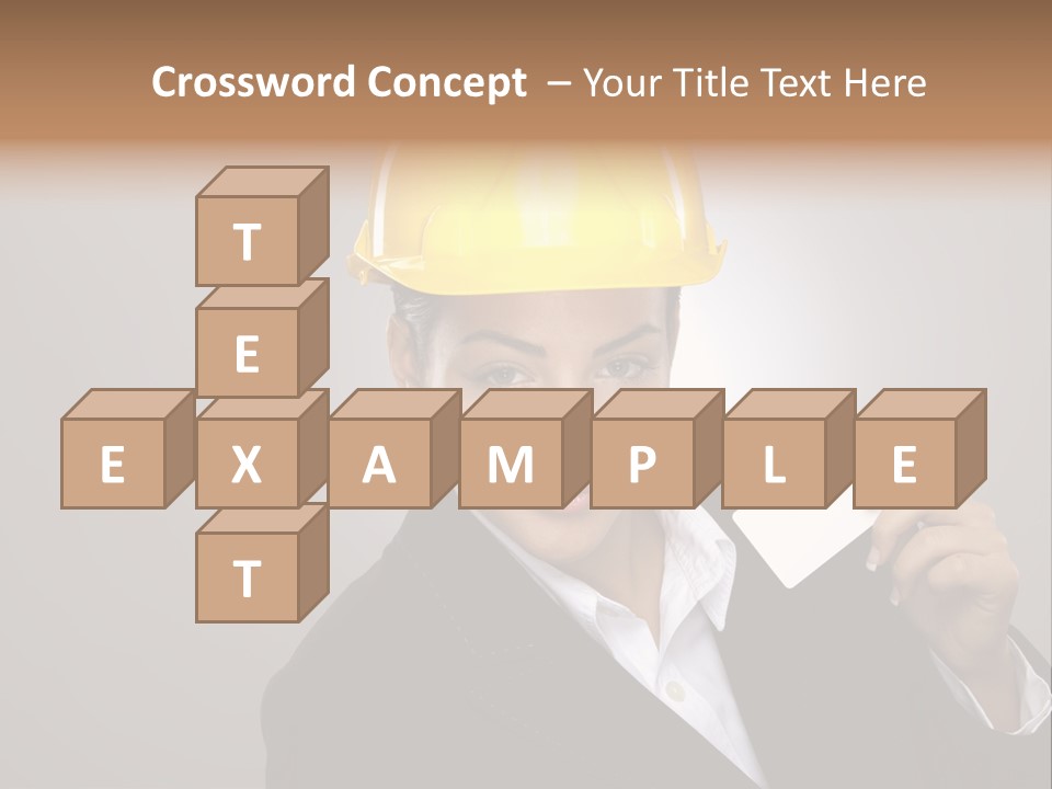 Office Businesswoman Copy PowerPoint Template