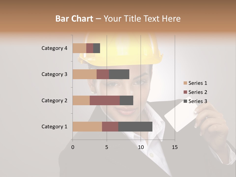Office Businesswoman Copy PowerPoint Template