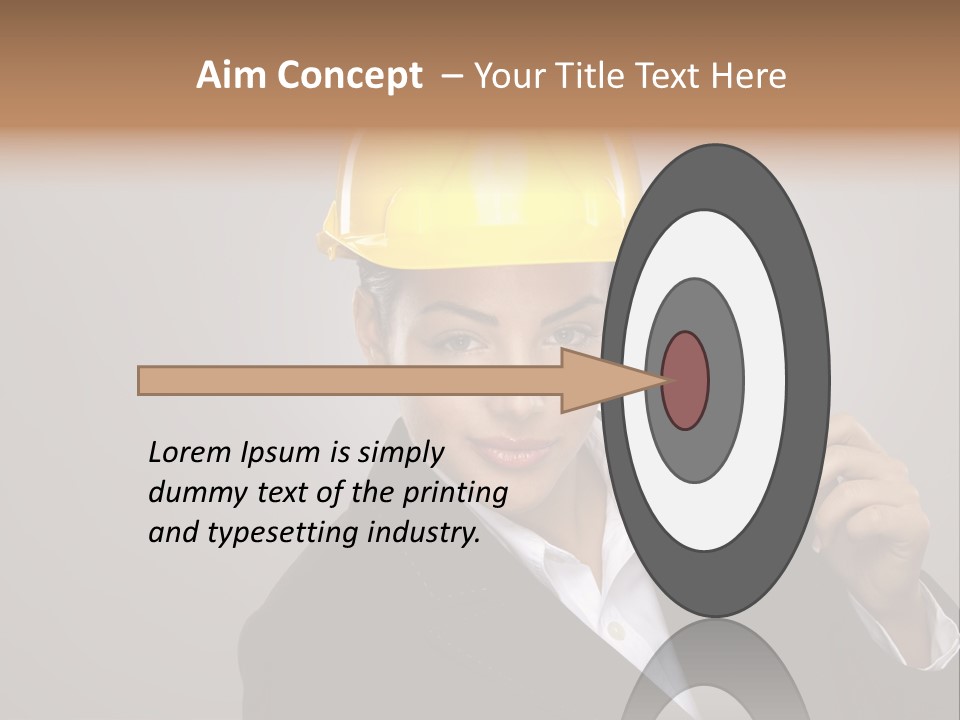 Office Businesswoman Copy PowerPoint Template