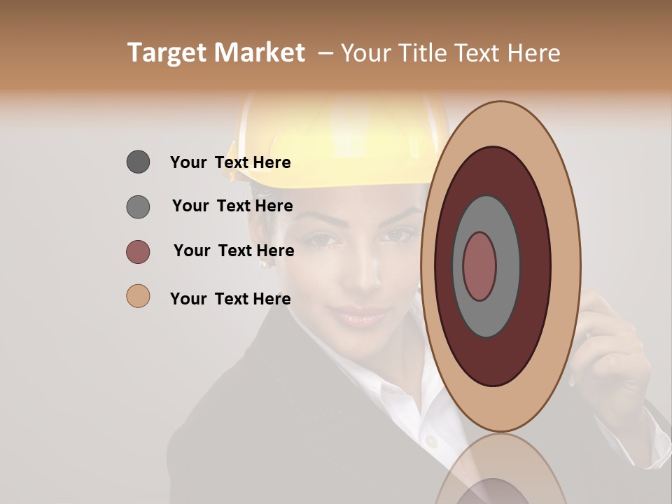 Office Businesswoman Copy PowerPoint Template