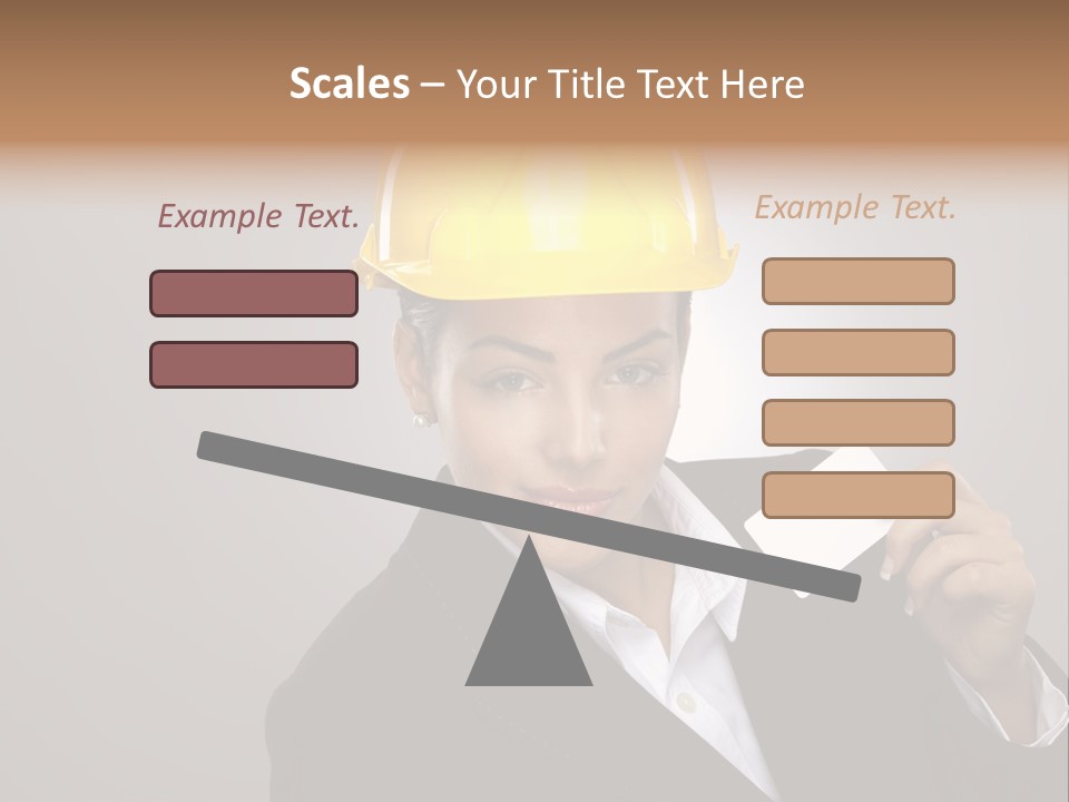 Office Businesswoman Copy PowerPoint Template