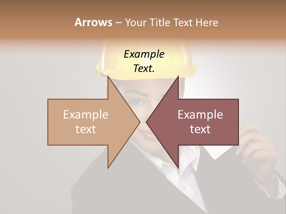 Office Businesswoman Copy PowerPoint Template