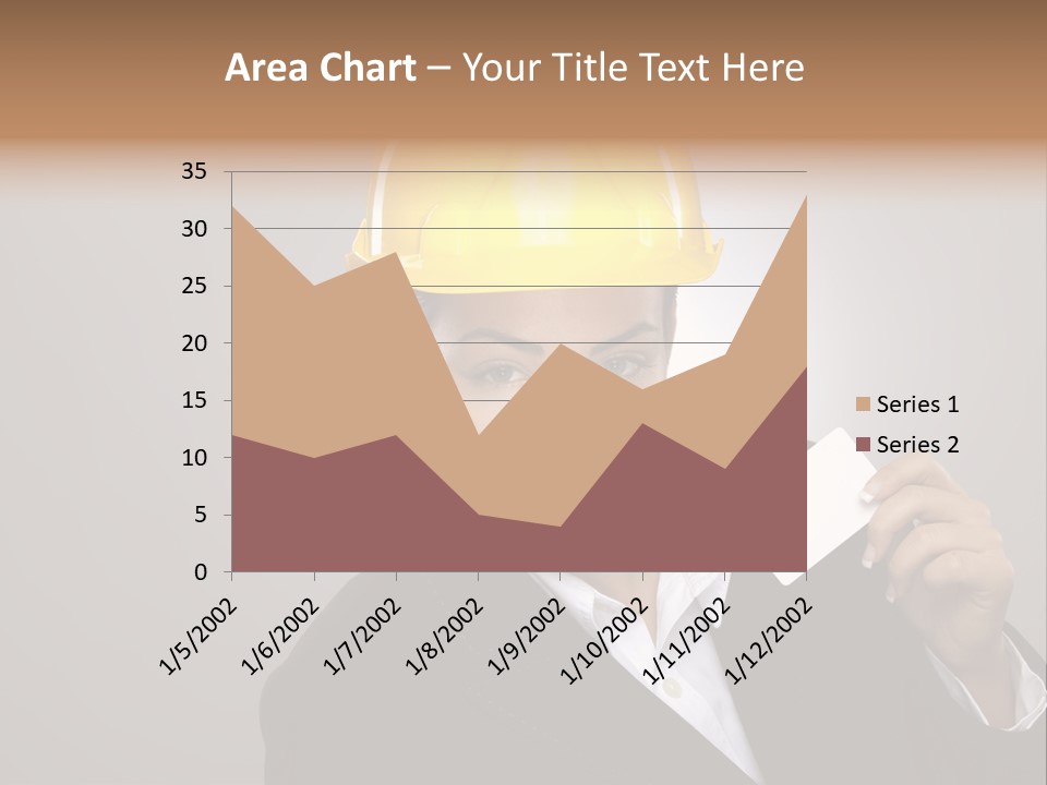 Office Businesswoman Copy PowerPoint Template