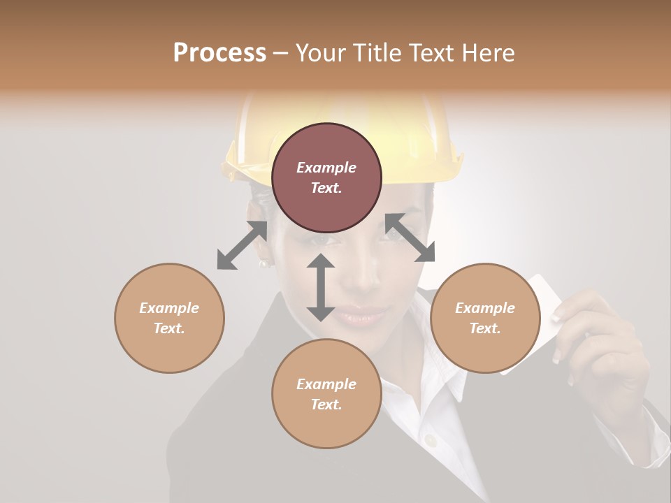 Office Businesswoman Copy PowerPoint Template
