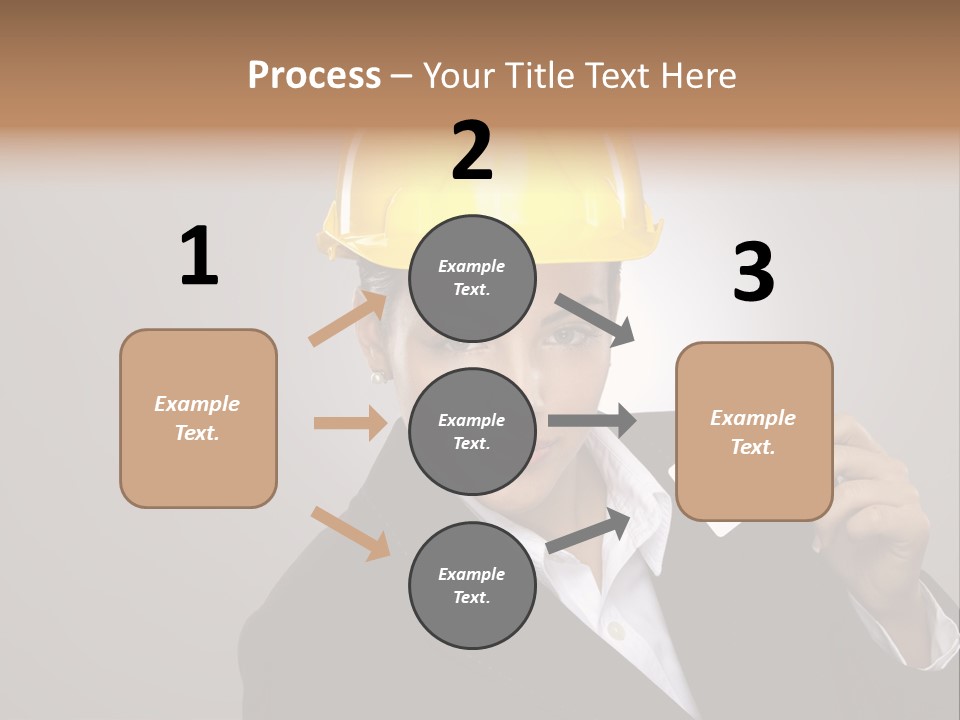 Office Businesswoman Copy PowerPoint Template