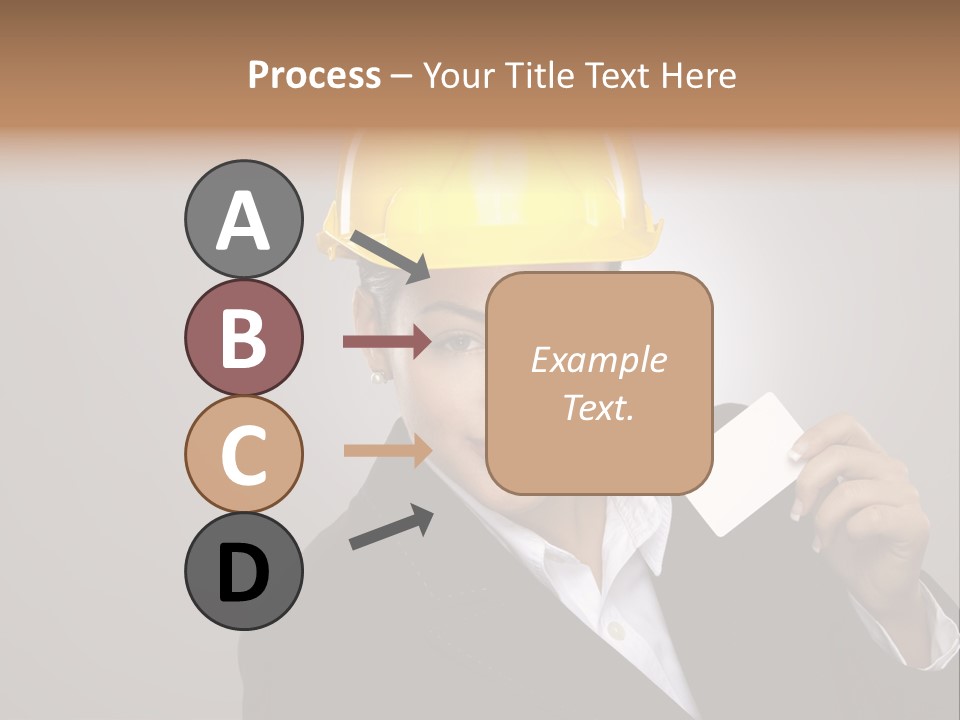 Office Businesswoman Copy PowerPoint Template