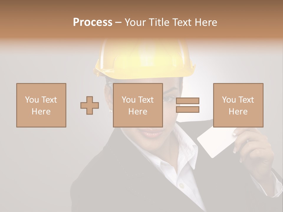 Office Businesswoman Copy PowerPoint Template