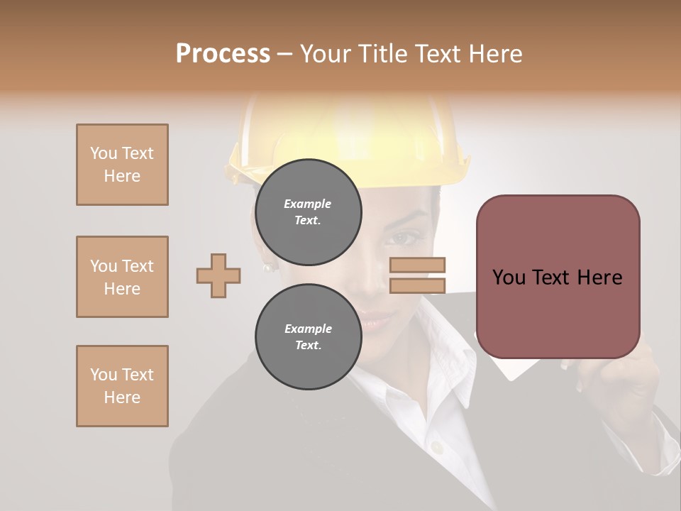 Office Businesswoman Copy PowerPoint Template