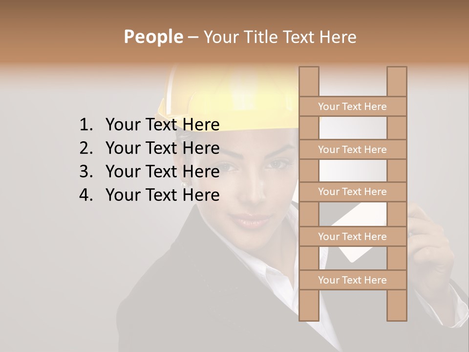 Office Businesswoman Copy PowerPoint Template
