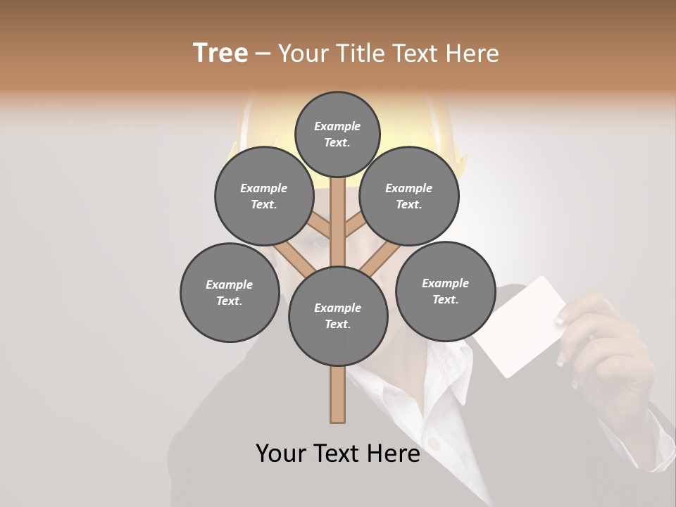 Office Businesswoman Copy PowerPoint Template