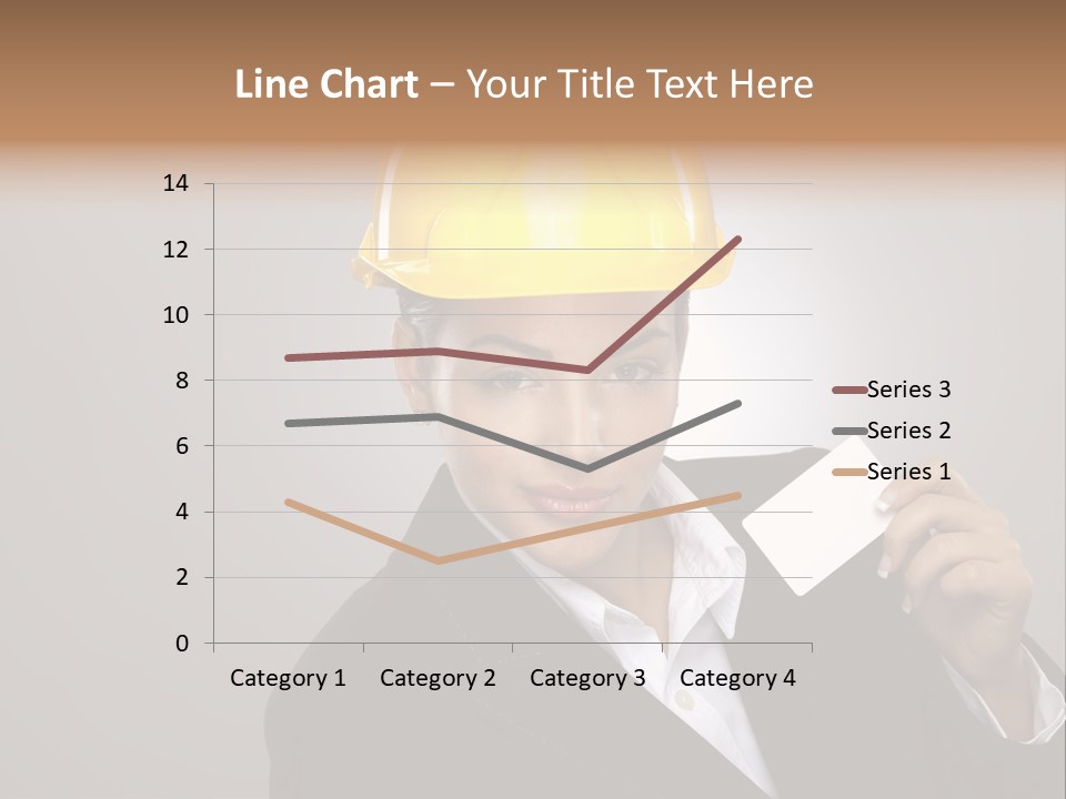Office Businesswoman Copy PowerPoint Template